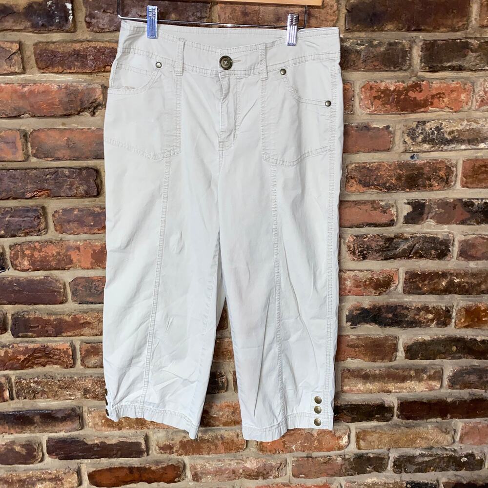 Kim Rogers Beige Capri Cropped Pants Women's Size 8